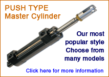 push type aircraft master cylinder