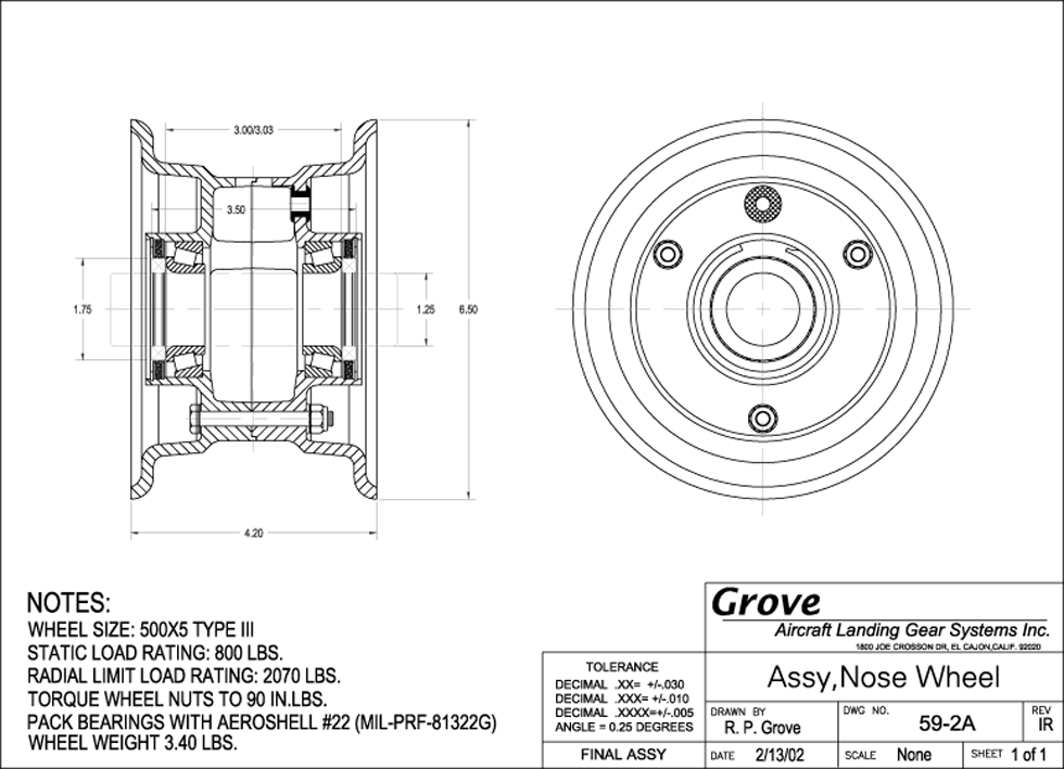 59-2A Nose Wheel