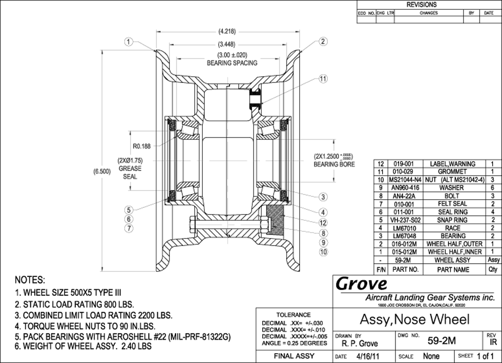 59-2M Nose Wheel