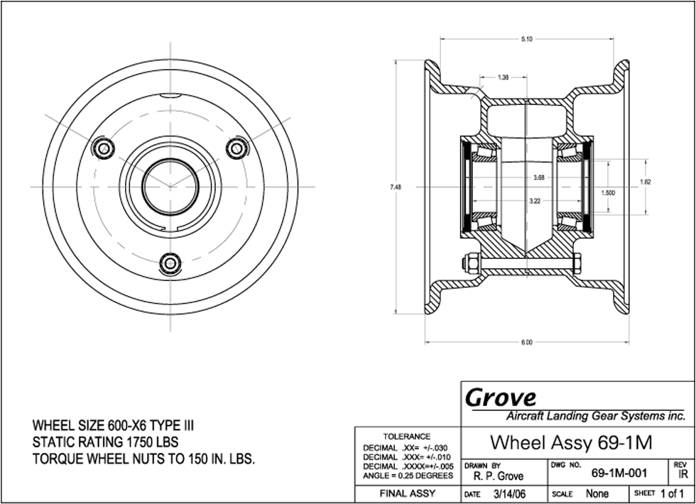 69-1M Nose Wheel