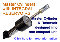 aircraft master cylinder with integral reservoir
